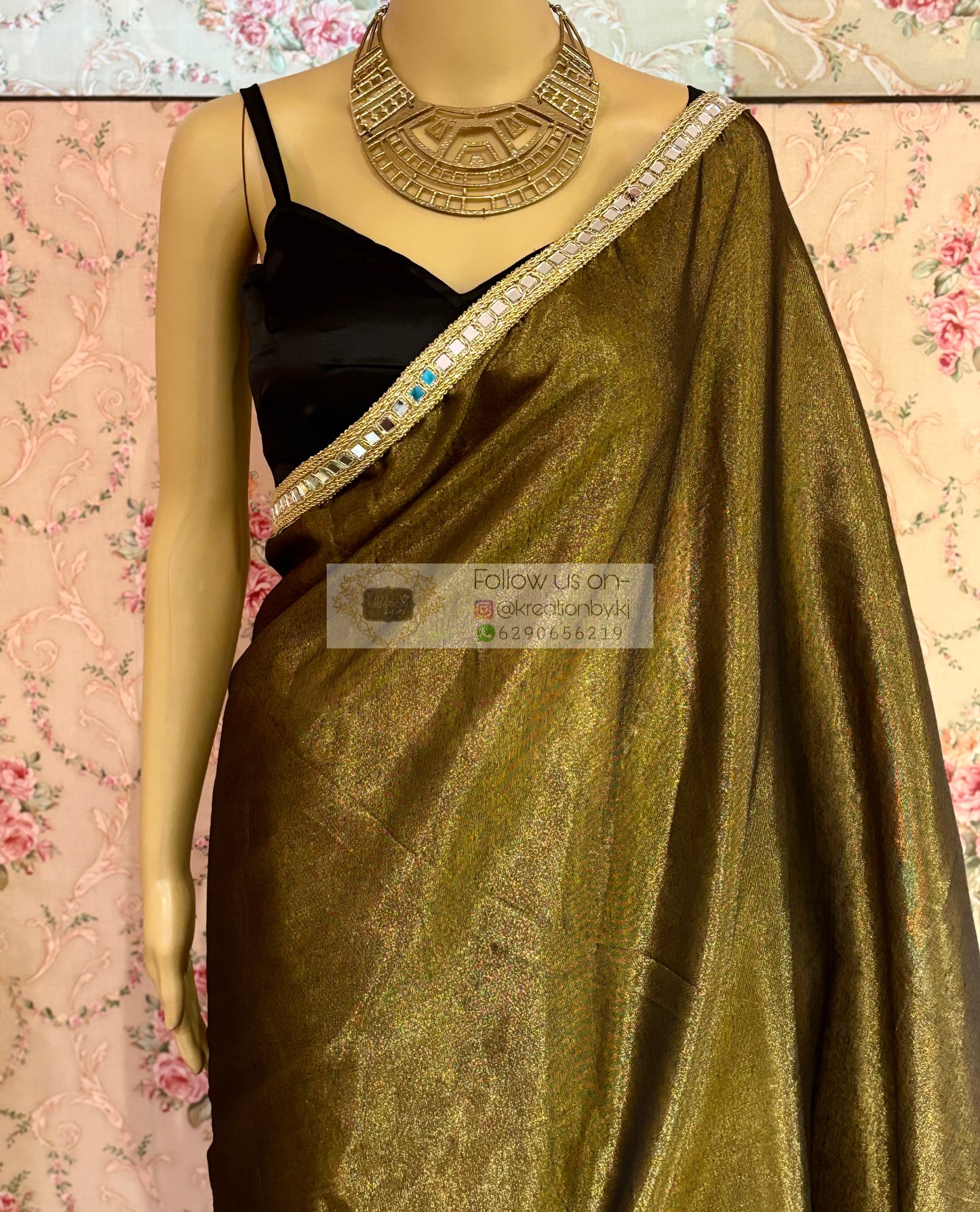 Black Tissue Mirage Saree