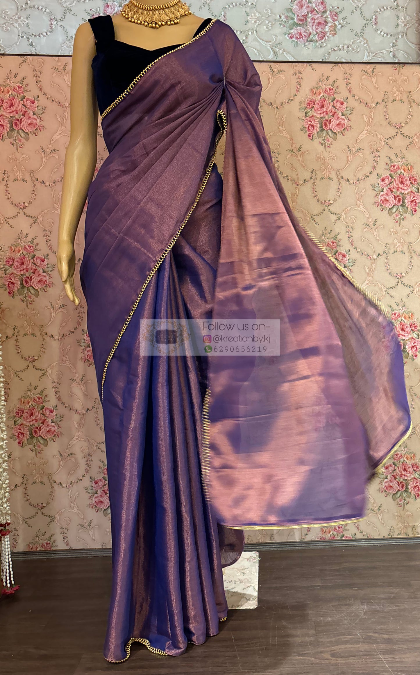 Dual Tone Tissue Saree