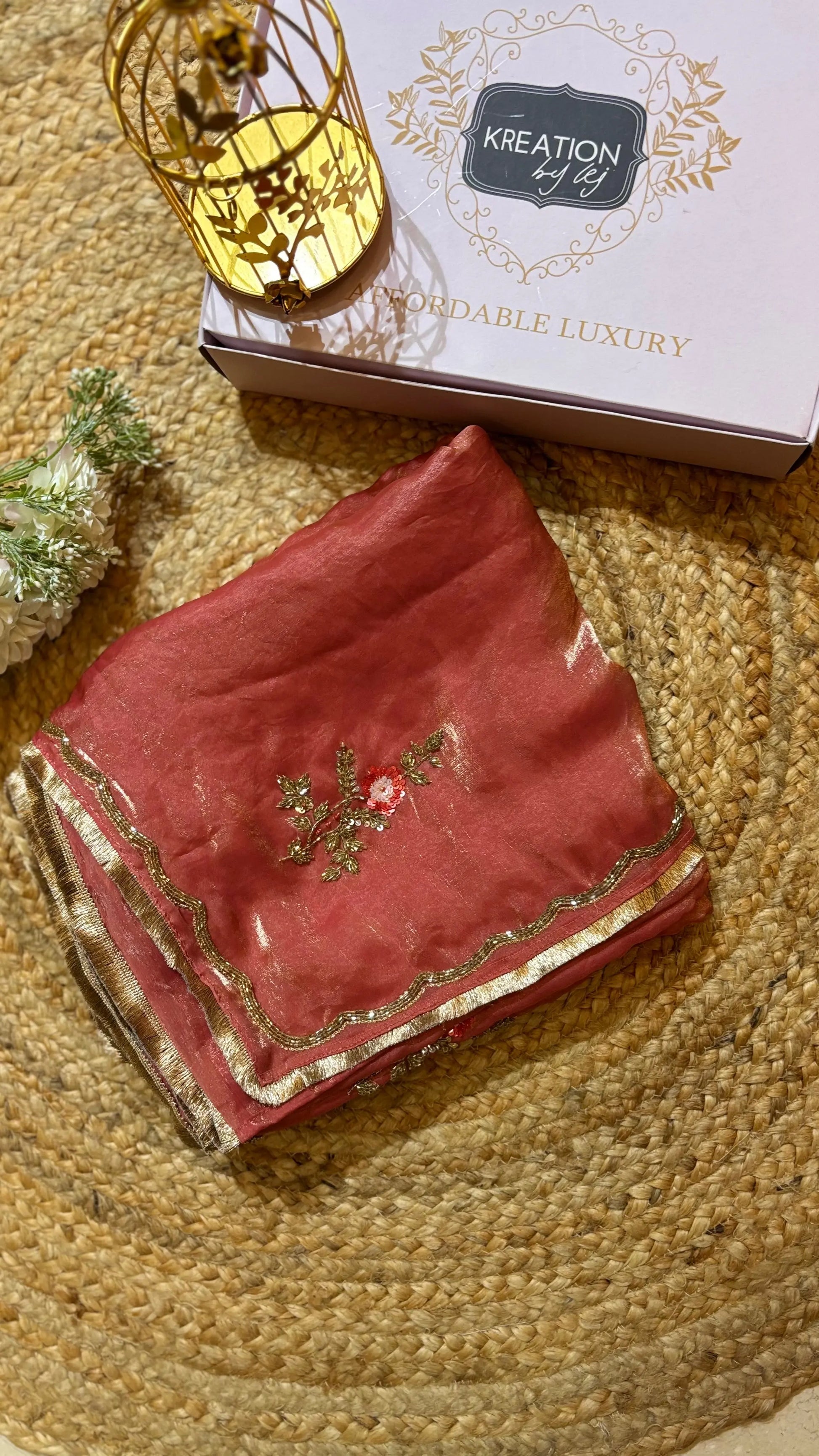 Summer Rose Pink Saree Kreation by KJ