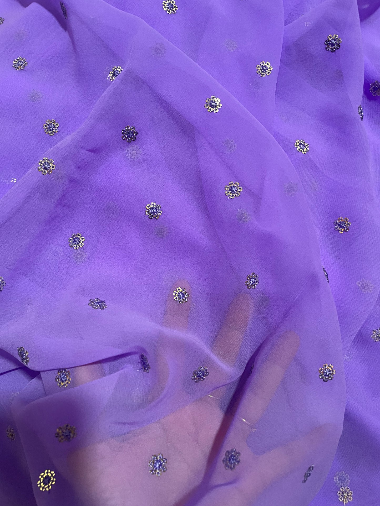 Lavender Ragini Georgette Saree