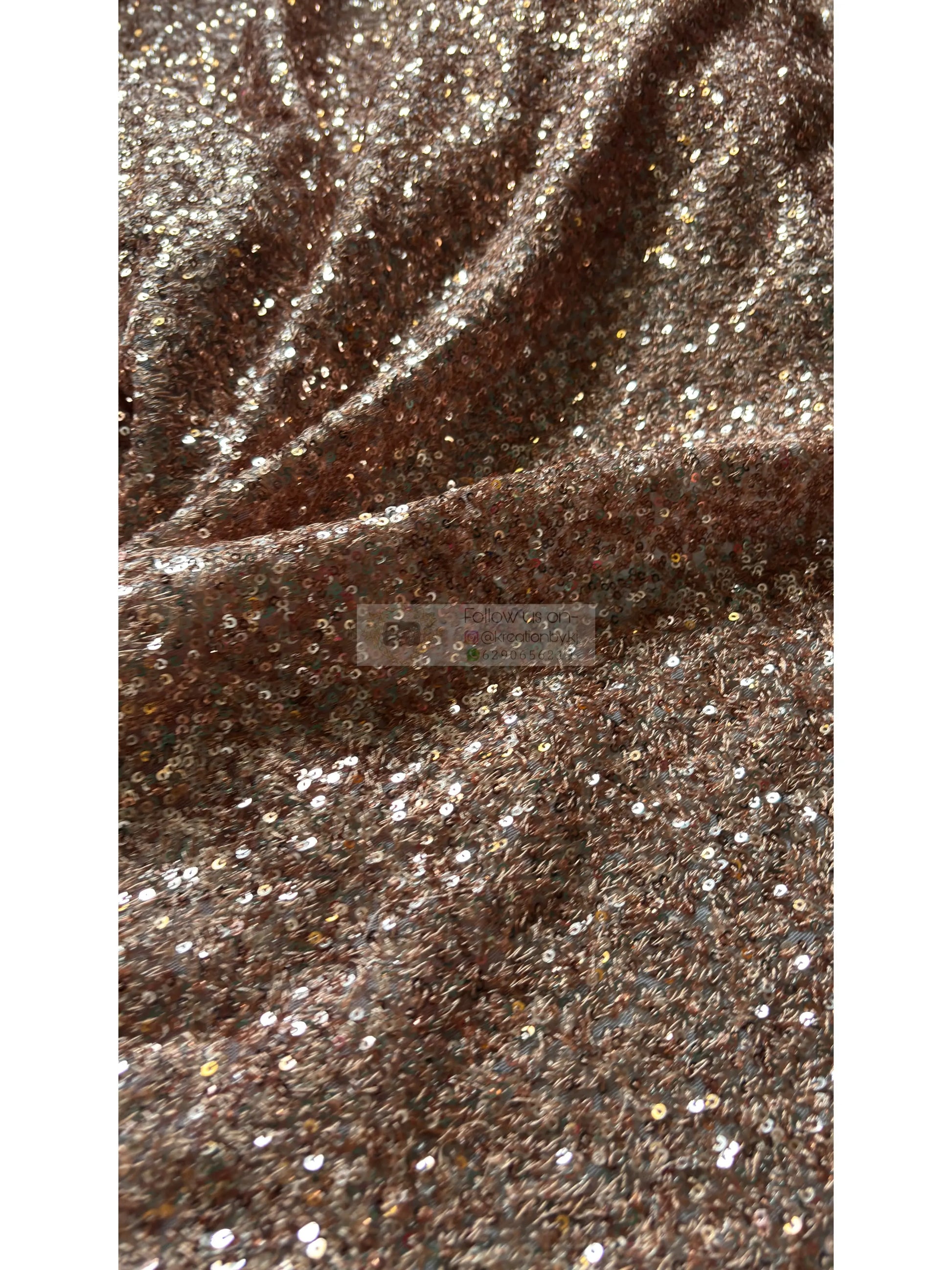 Rose gold sequins Fabric Kreation by KJ