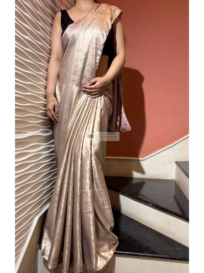 Mauve Glam Gold Shimmer Saree Kreation by KJ