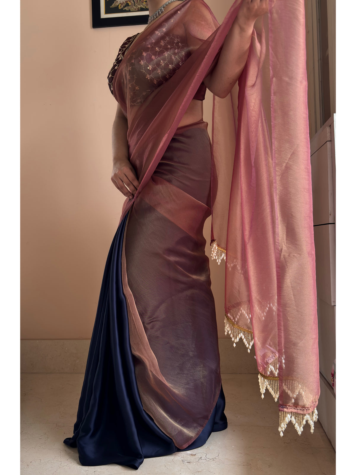 Midnight Mocha Cocktail Saree