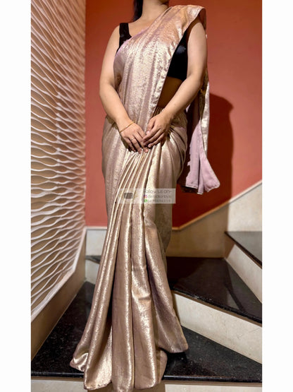 Mauve Glam Gold Shimmer Saree Kreation by KJ