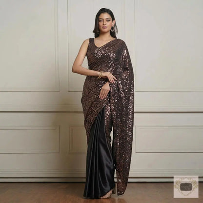Shimmer Dazzle Sequin Cocktail Saree Kreation by KJ