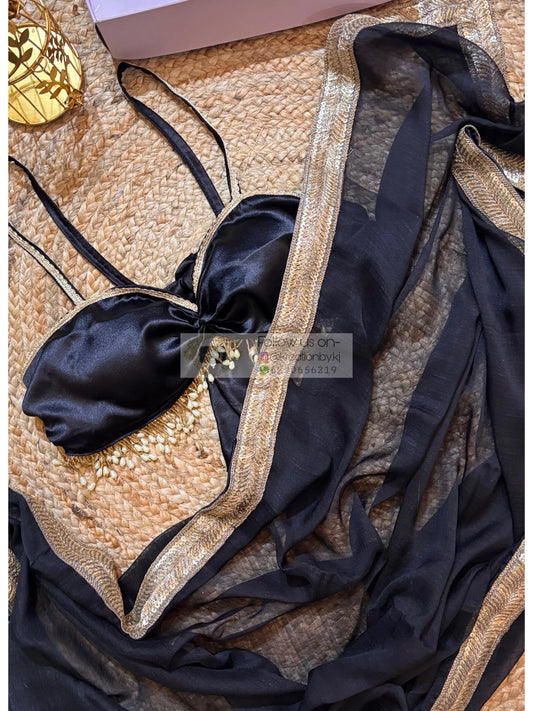 Black georgette