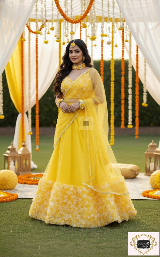 Blush Bloom Lehenga kreationbykj