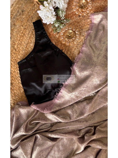 Mauve Glam Gold Shimmer Saree Kreation by KJ
