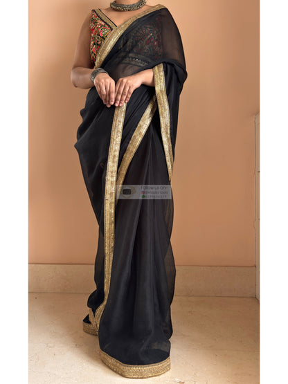 Black georgette