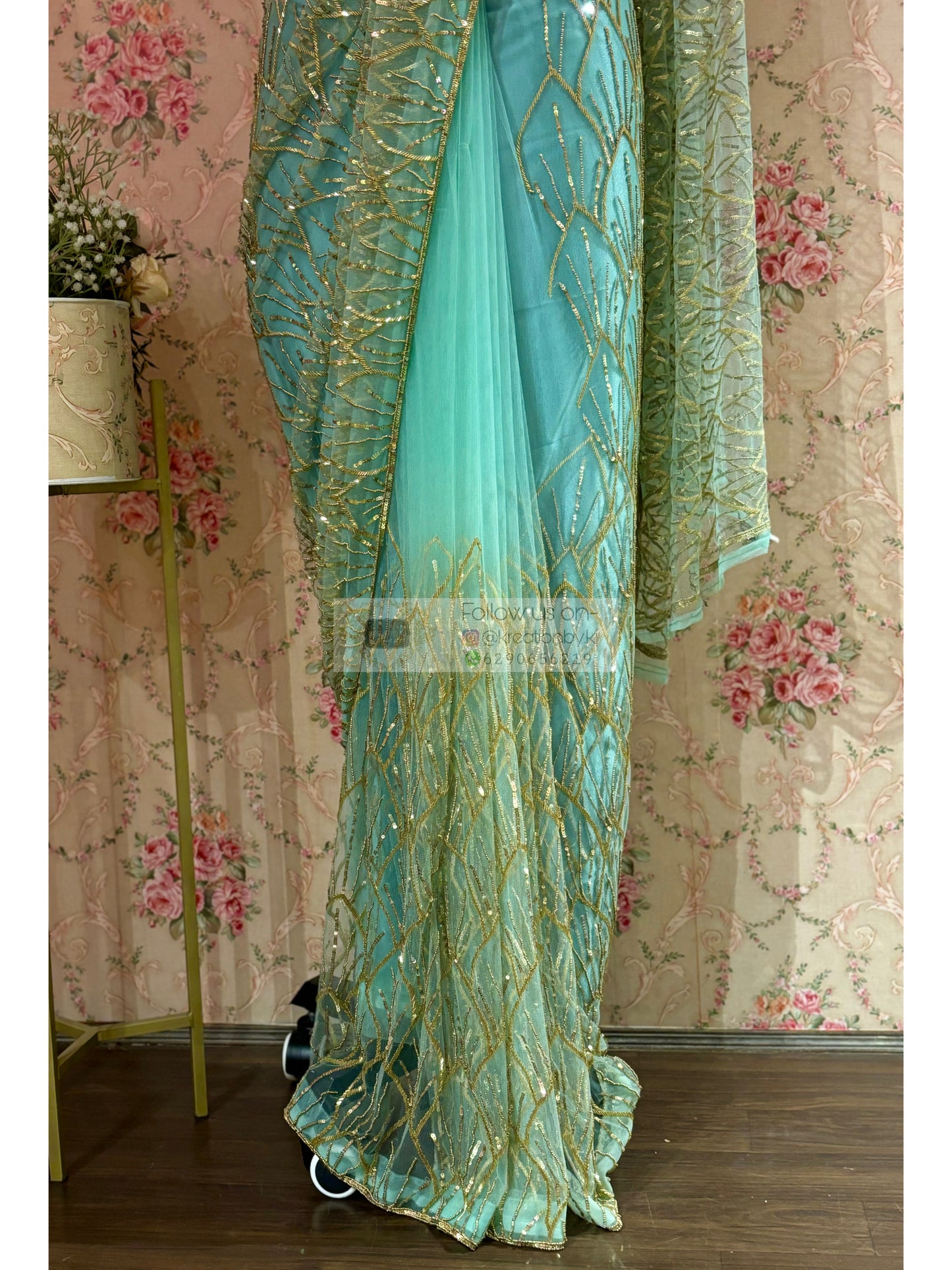 Powder Blue A Sky Full of Stars Saree