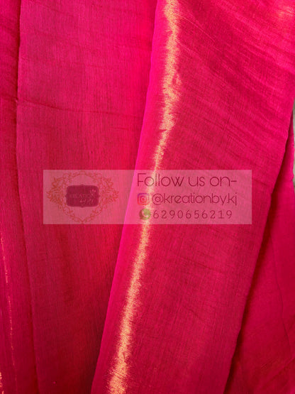 Coral Pink Tissue saree