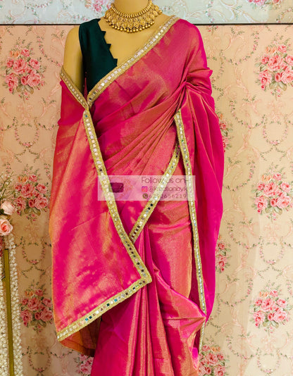 Hot Pink Mirage Saree