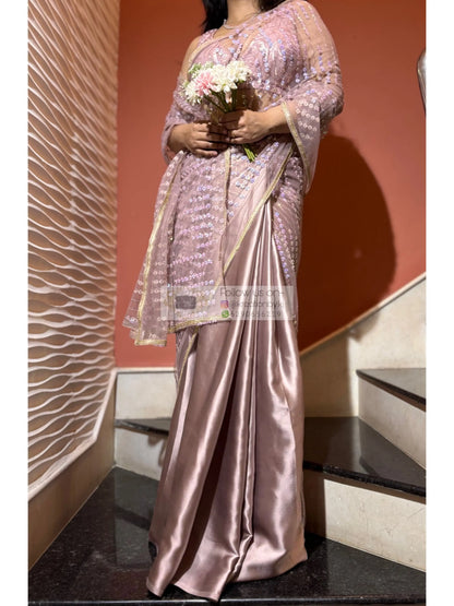 Lilac Sequin Spring Soiree Saree Kreation by KJ