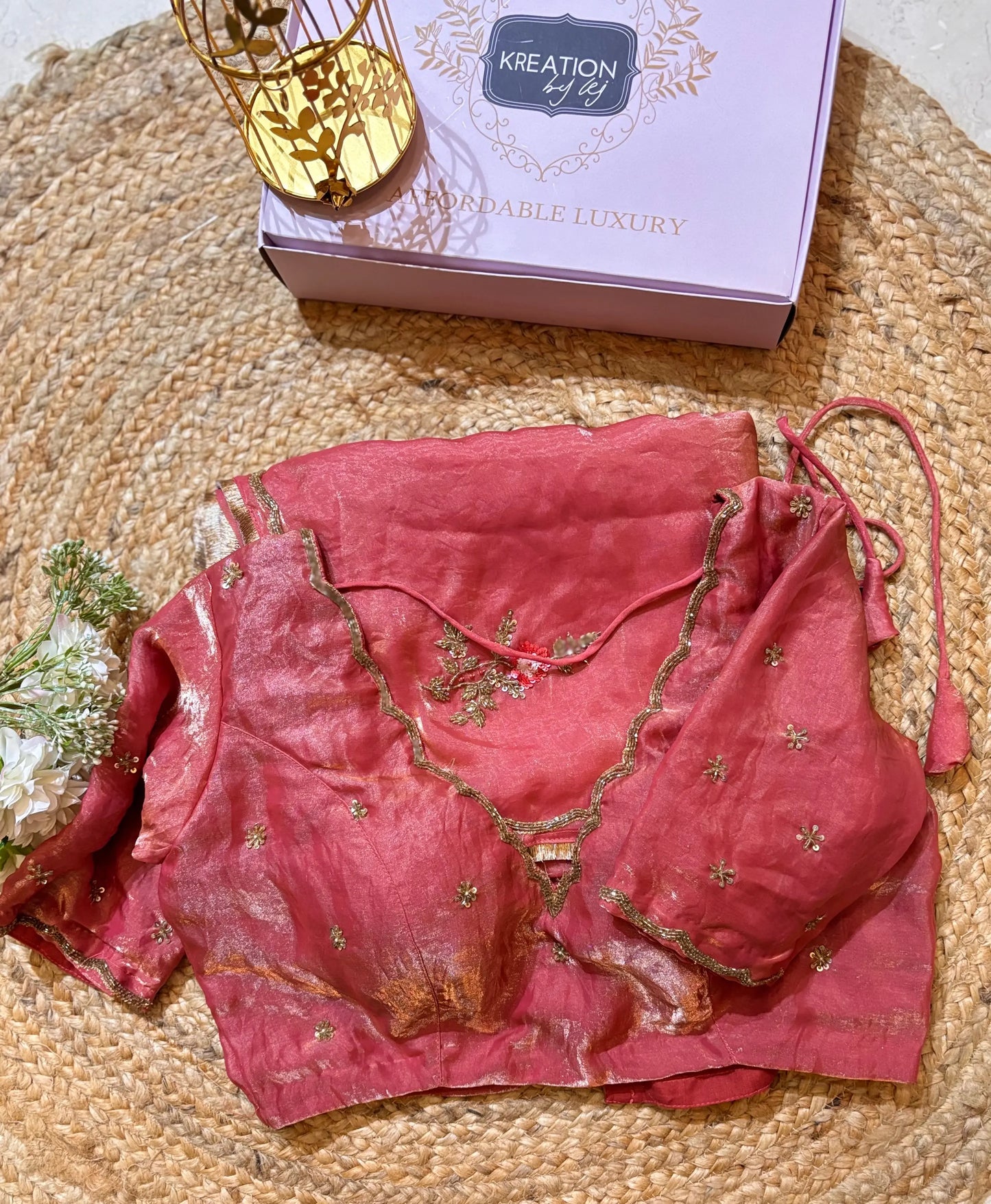 Summer Rose Pink Saree Kreation by KJ