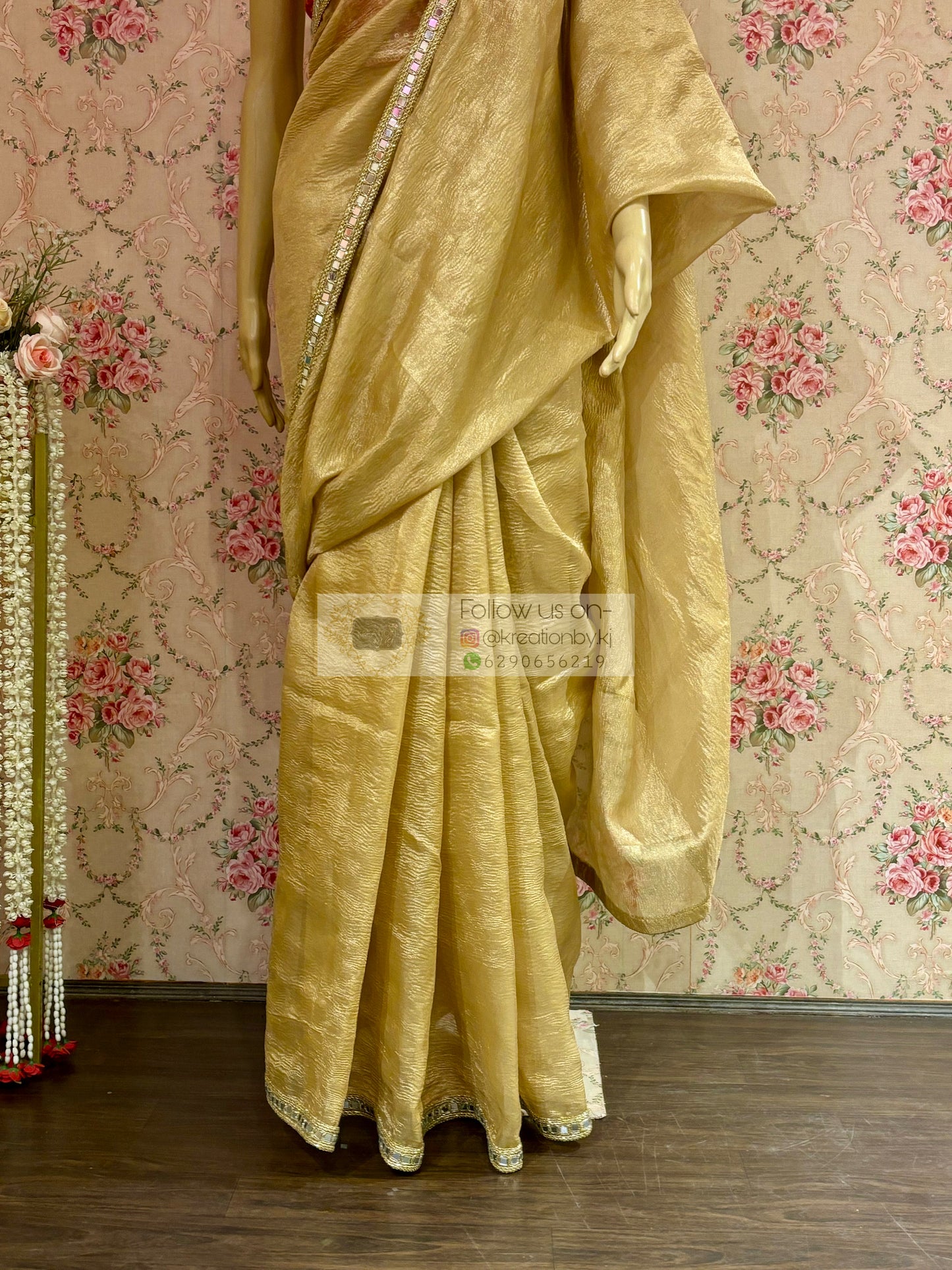 Golden Beige Mirage Saree