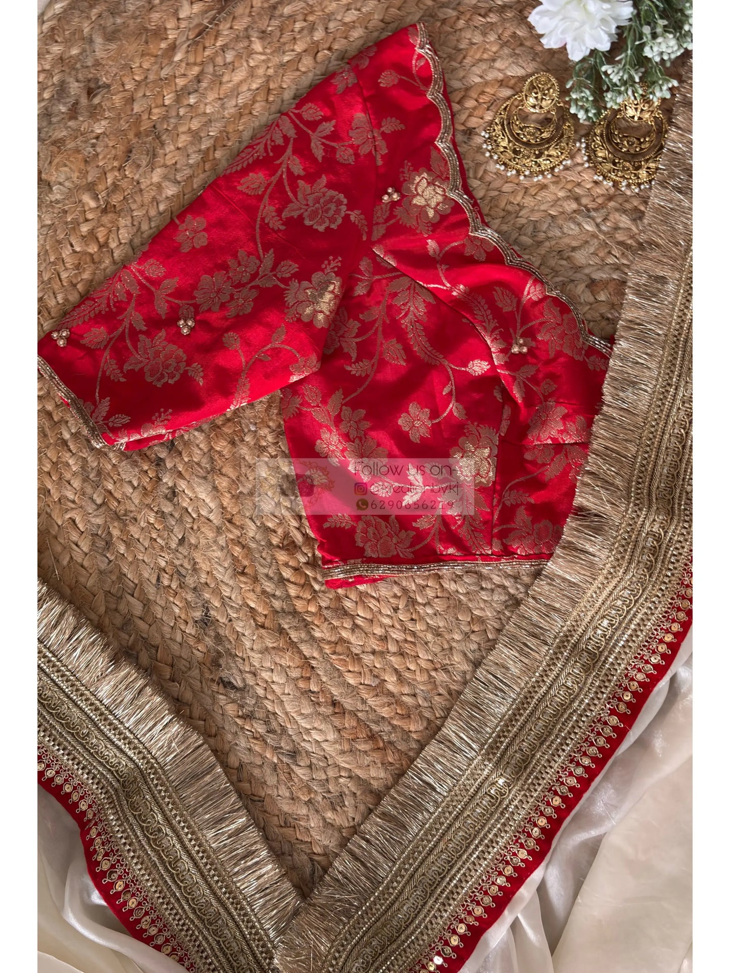 Cream Shimmer Satin Banno Saree Kreation by KJ