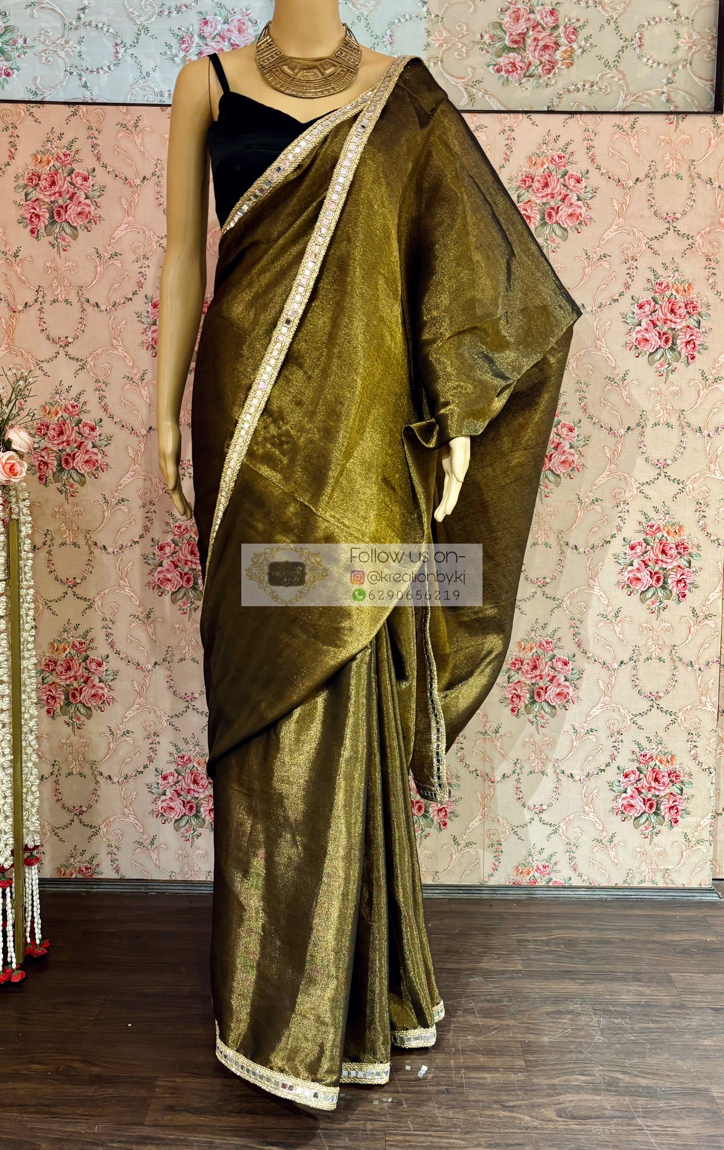 Black Tissue Mirage Saree