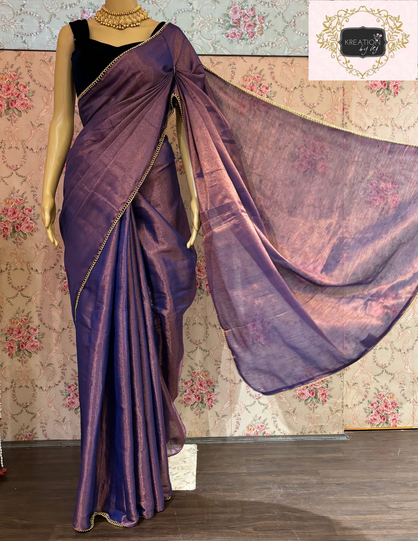 Dual Tone Tissue Saree