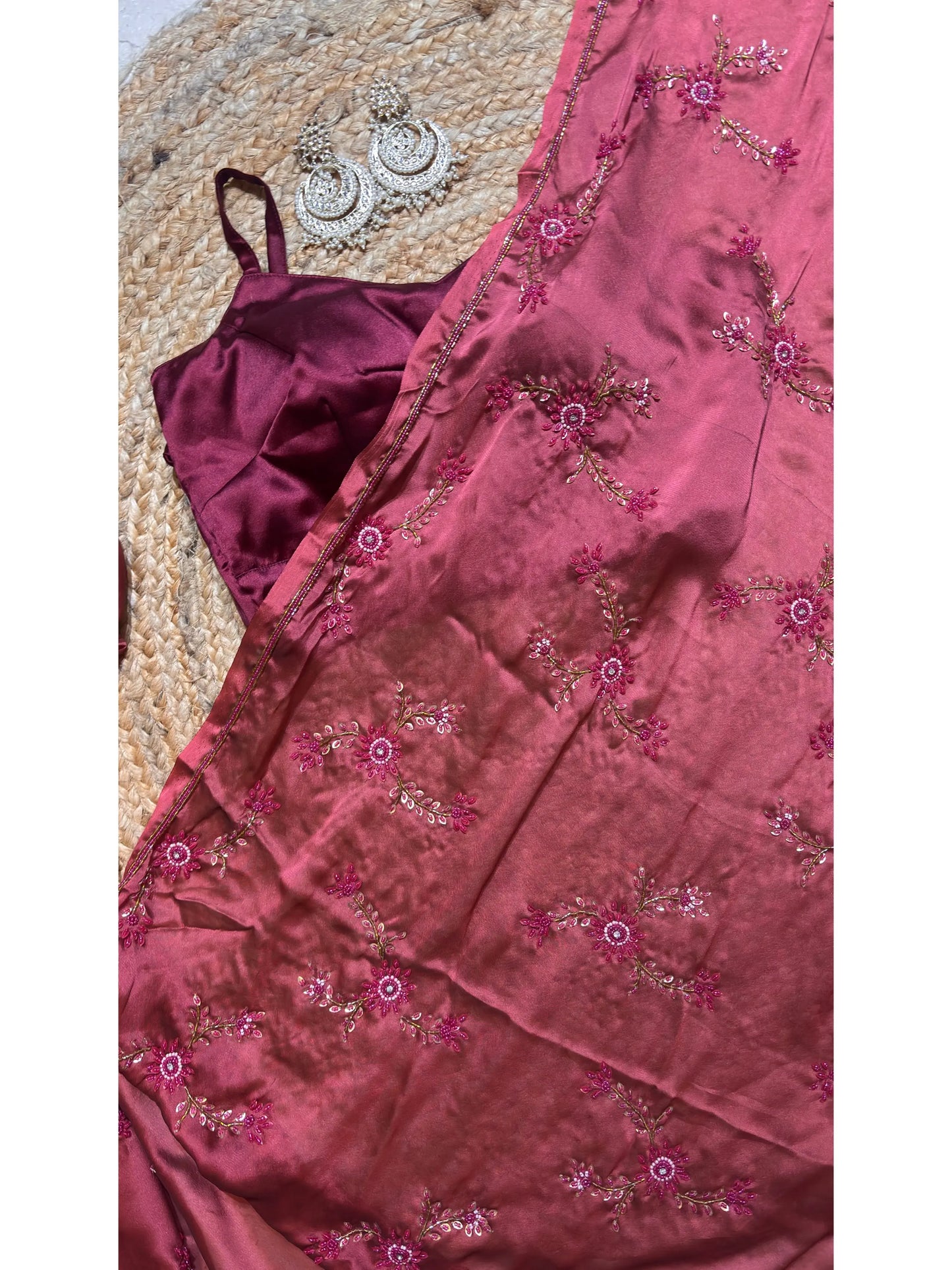 Tea Rose Flos Florum Cocktail Saree kreationbykj