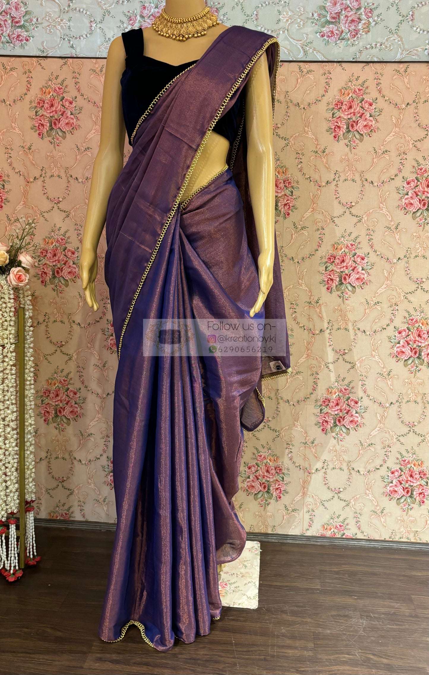 Dual Tone Tissue Saree