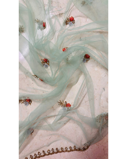 Bahar Net Embroidered Saree