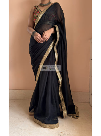 Black georgette