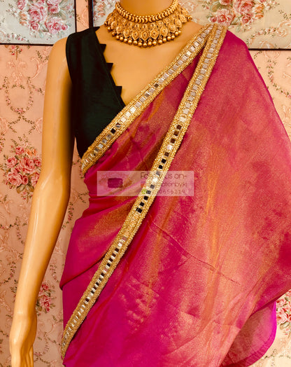 Hot Pink Mirage Saree