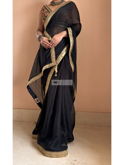 Black georgette