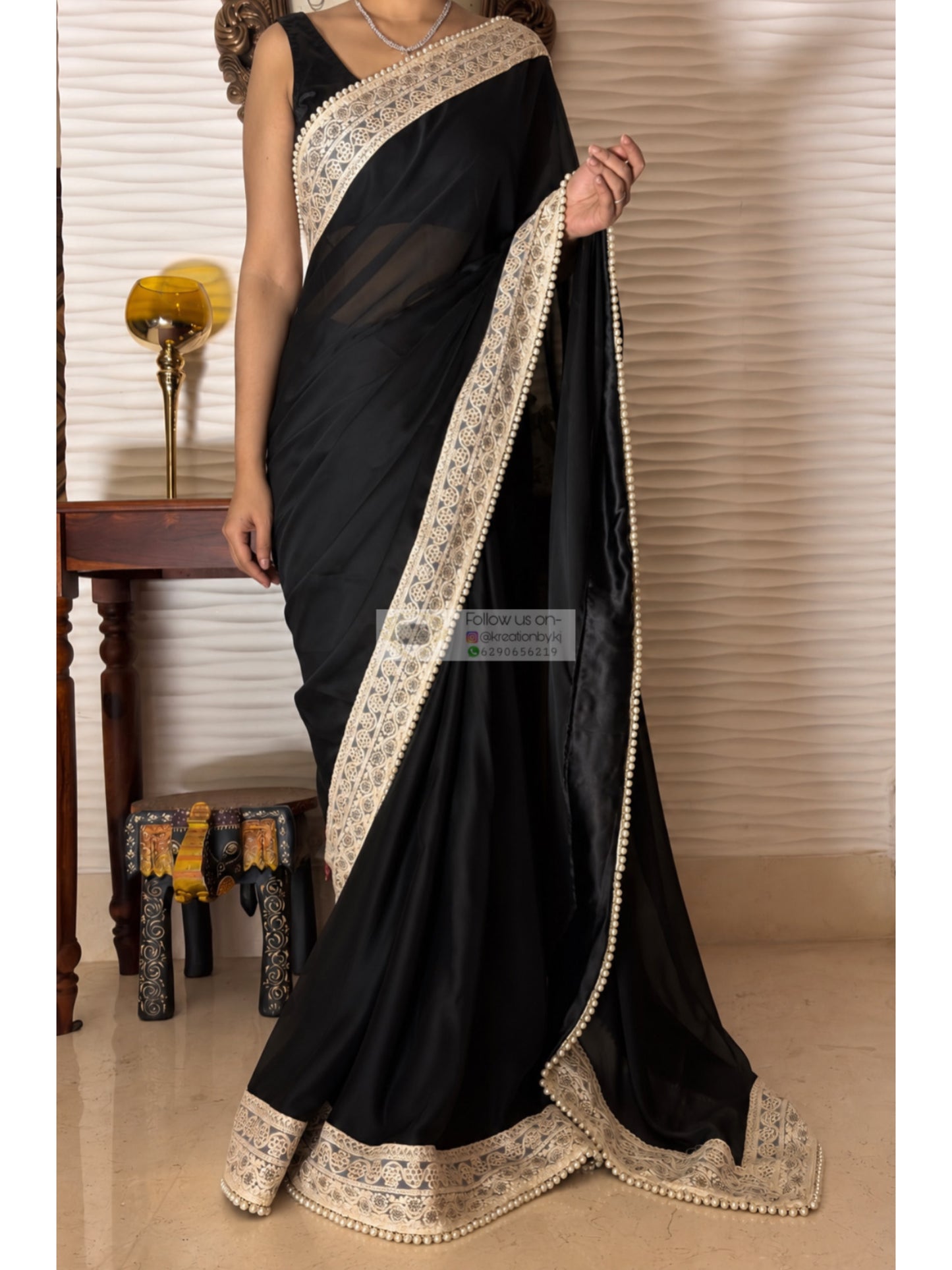 Black Georgette Saree