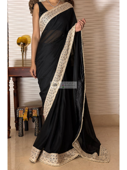 Black Georgette Saree
