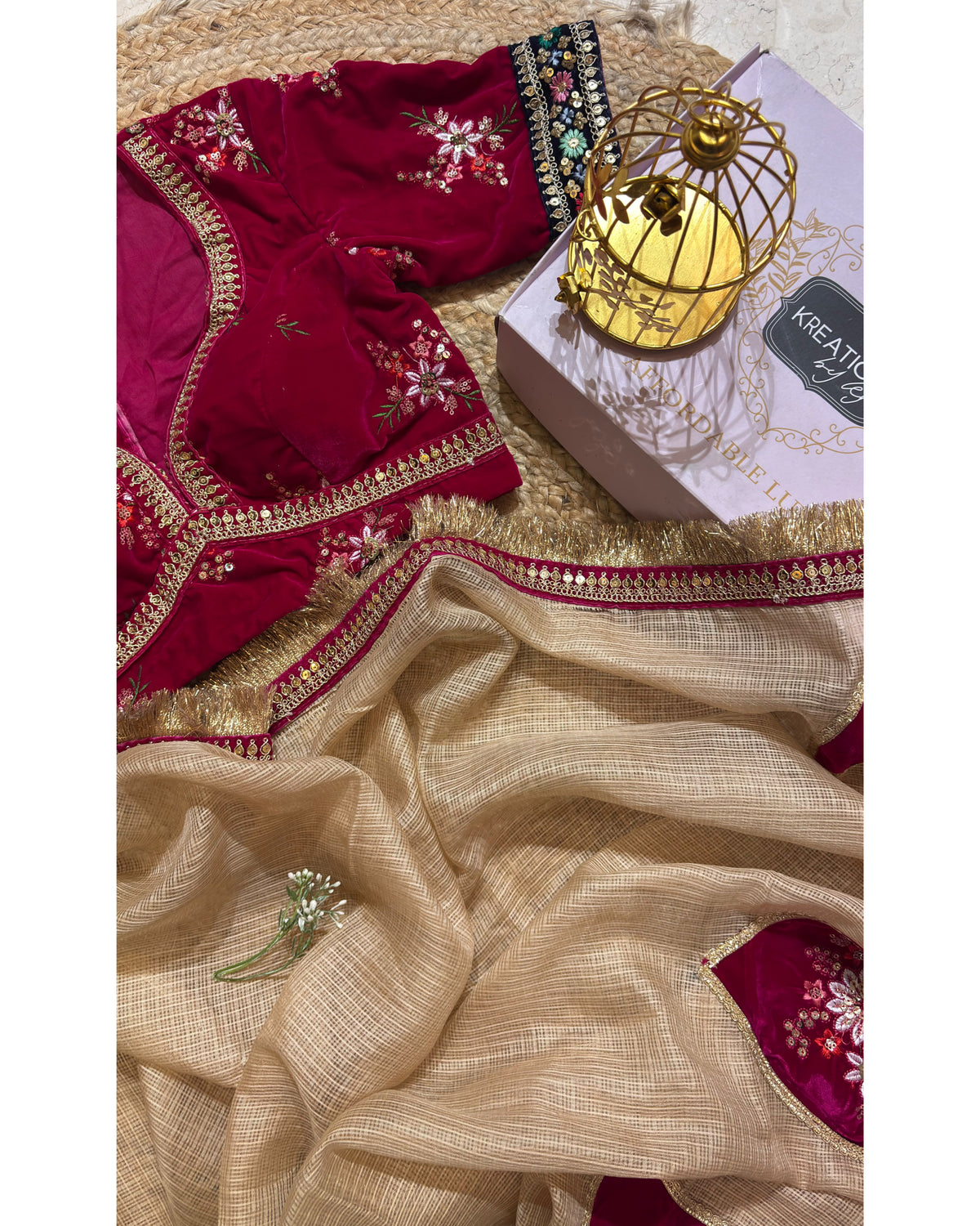 Beige Subho Kota Saree