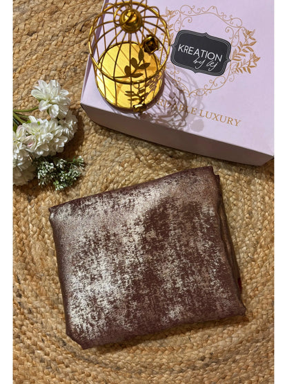 Burgundy Glam Shimmer Cocktail Saree Kreation by KJ