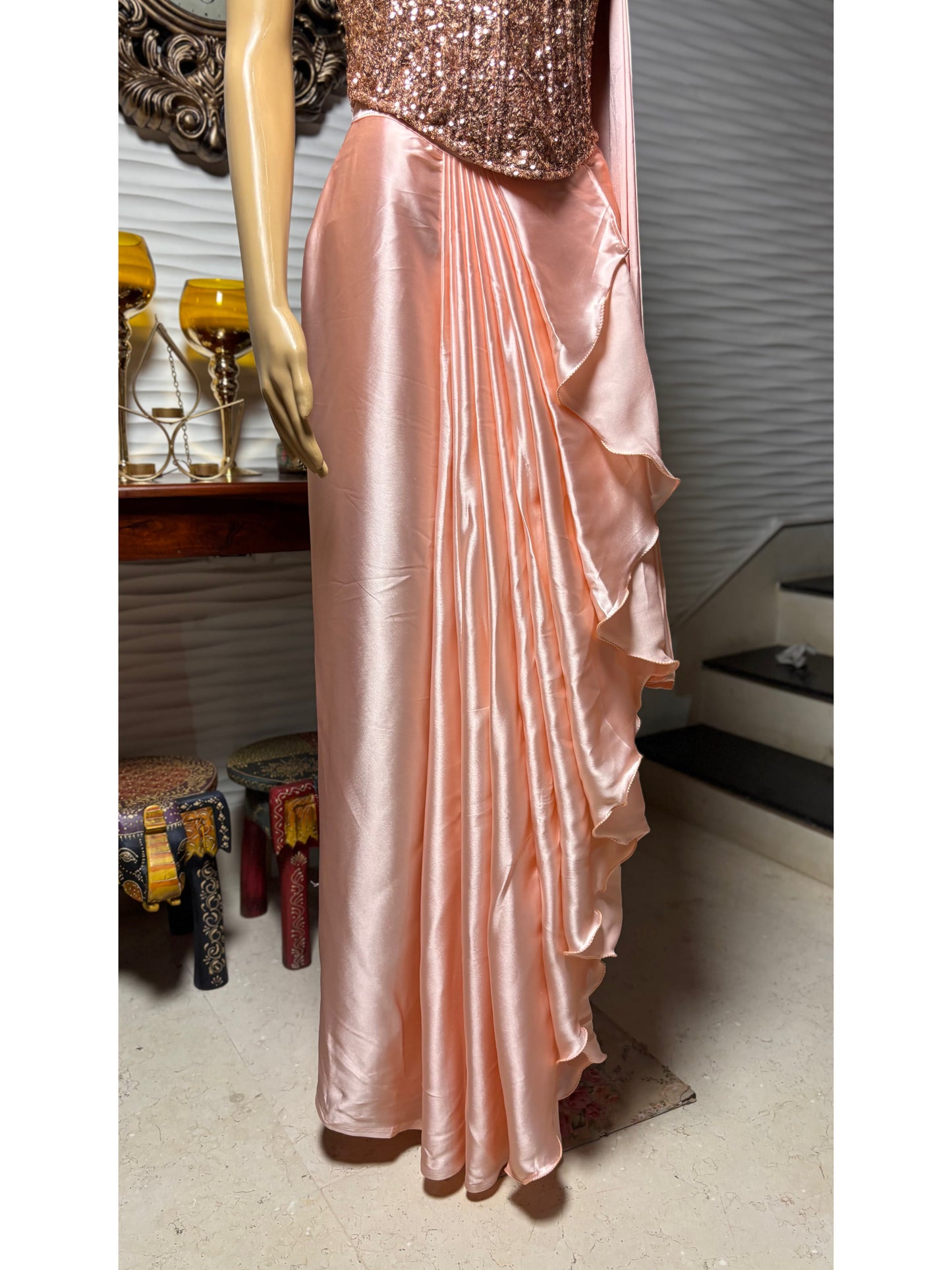 Peach Elsa Drape Set