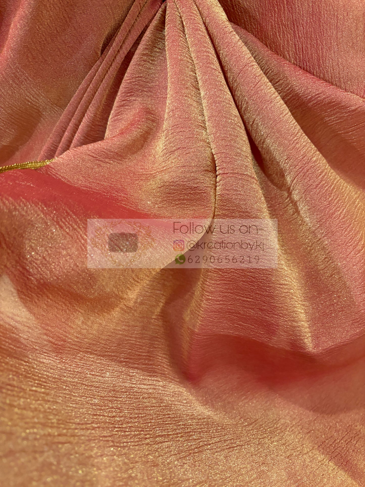 Old Rose Tissue Organza Banno Saree