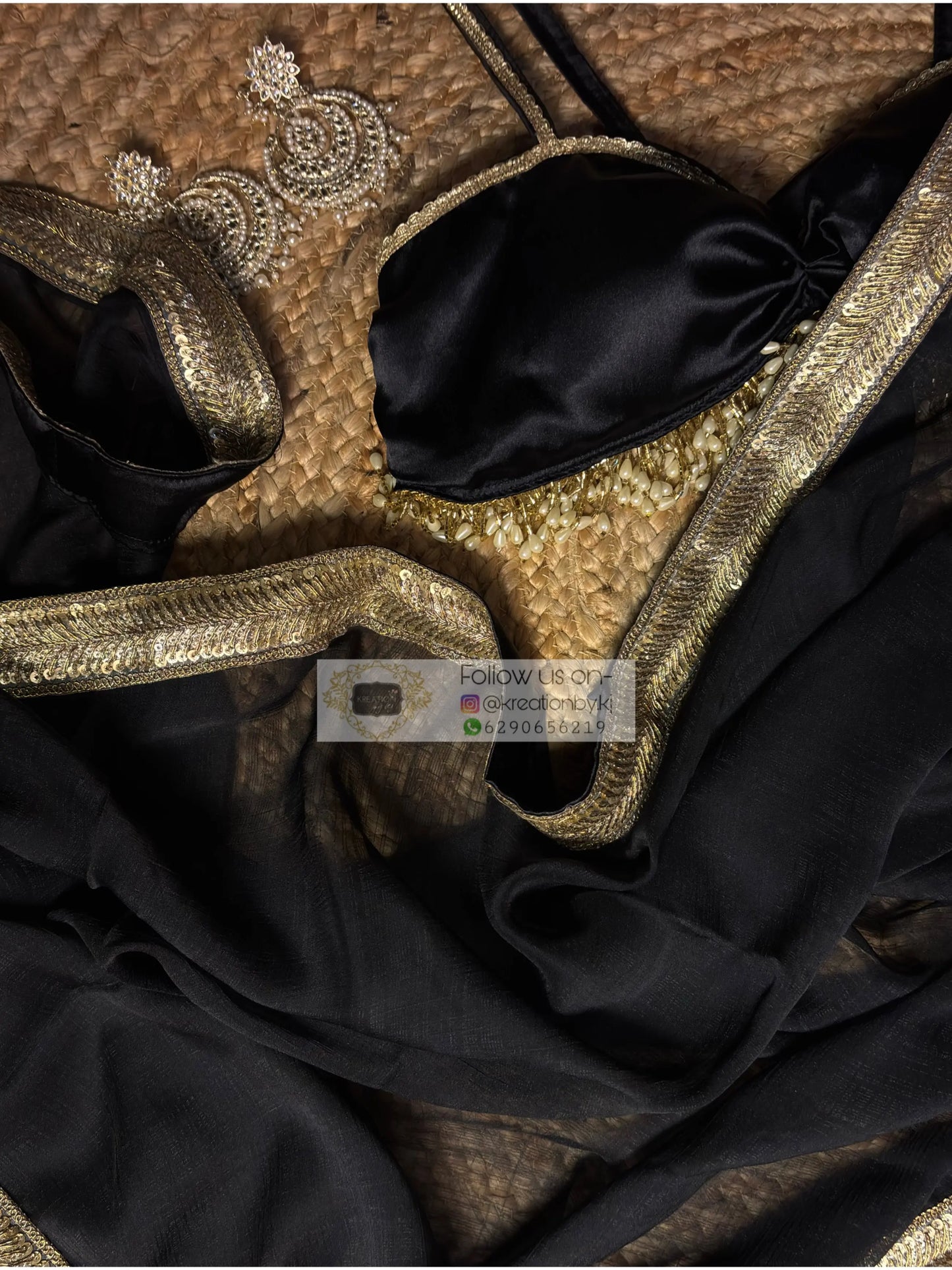Black georgette