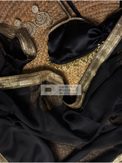 Black georgette
