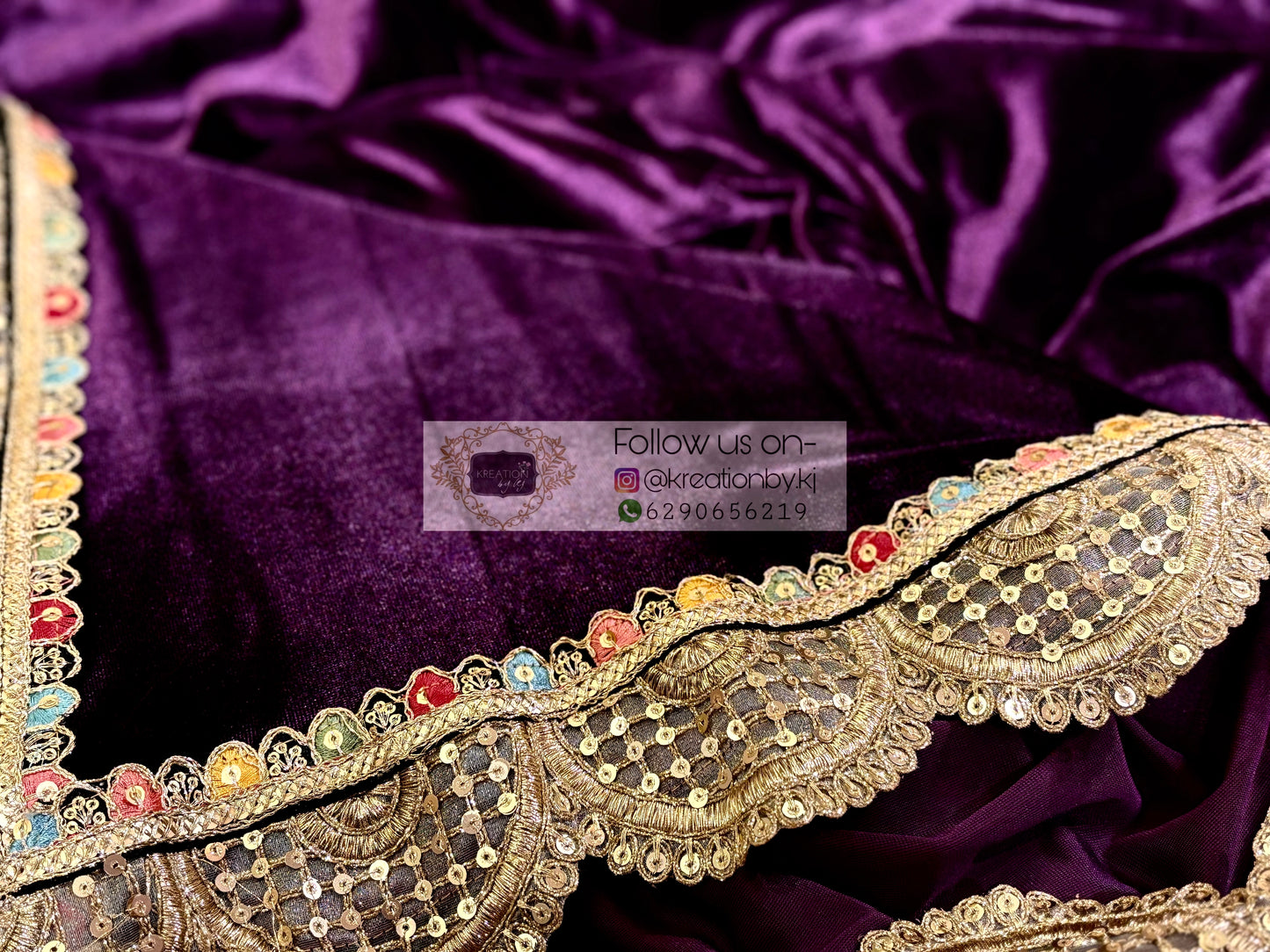 Purple Velvet Banno Saree