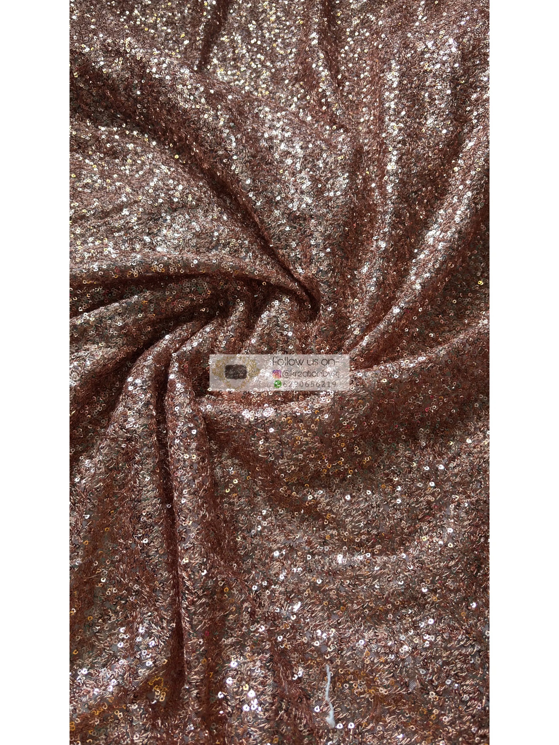 Rose gold sequins Fabric Kreation by KJ