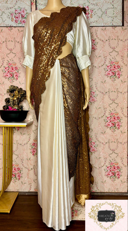 Orla Sequins Half Saree