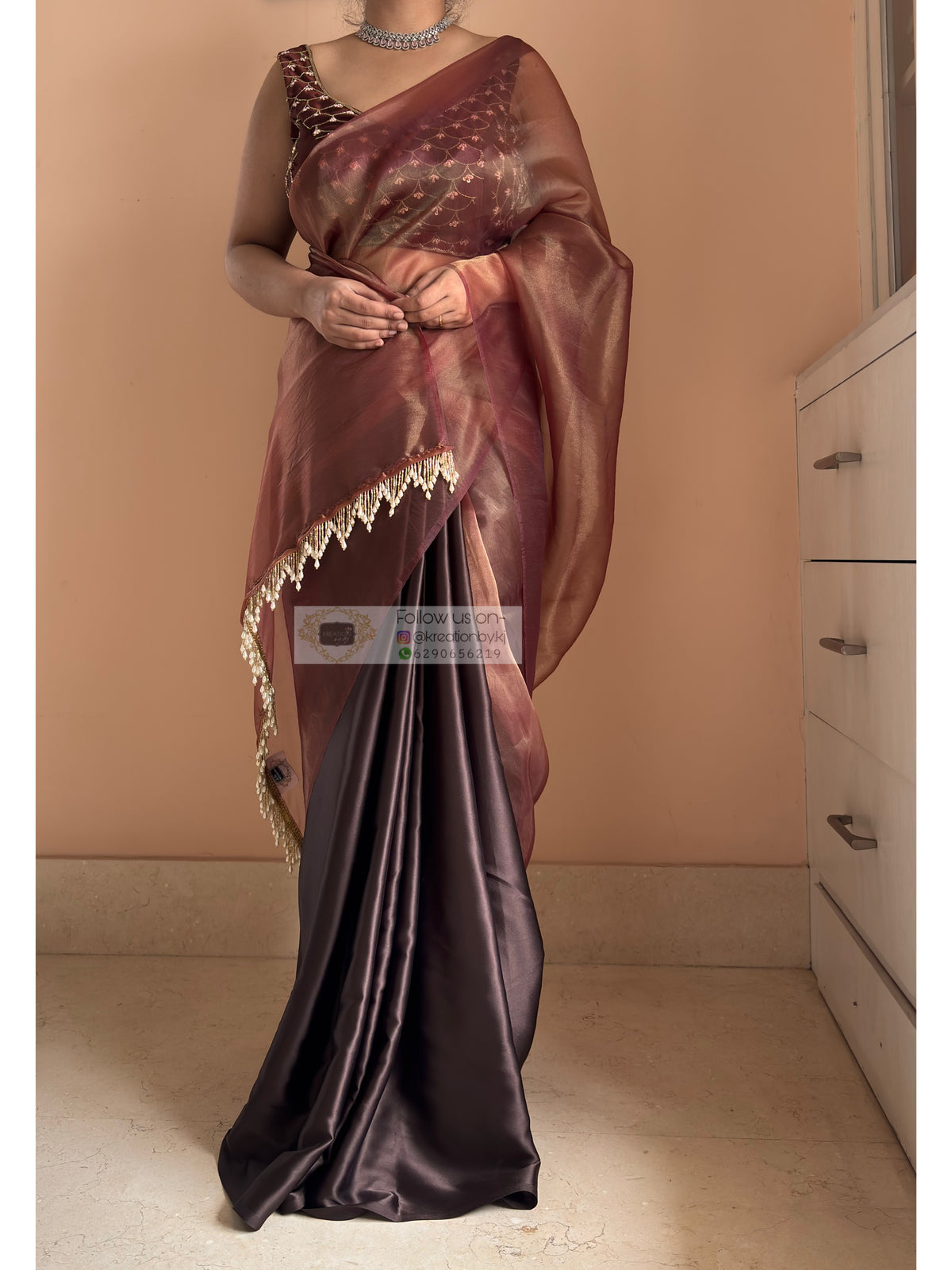 Coffee Latte Cocktail Saree
