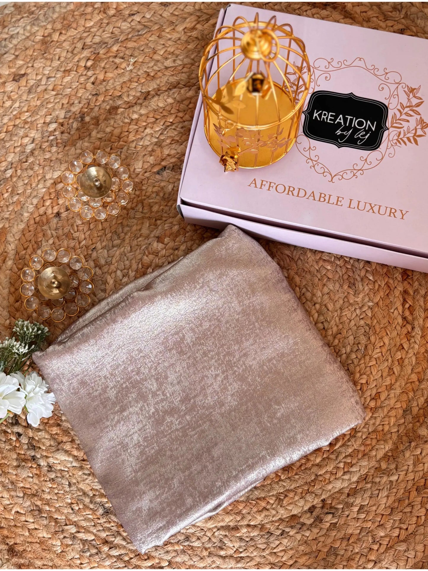 Mauve Glam Gold Shimmer Saree Kreation by KJ