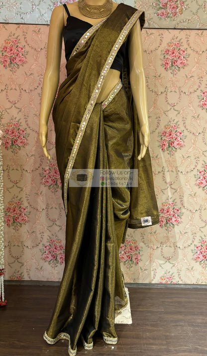 Black Tissue Mirage Saree