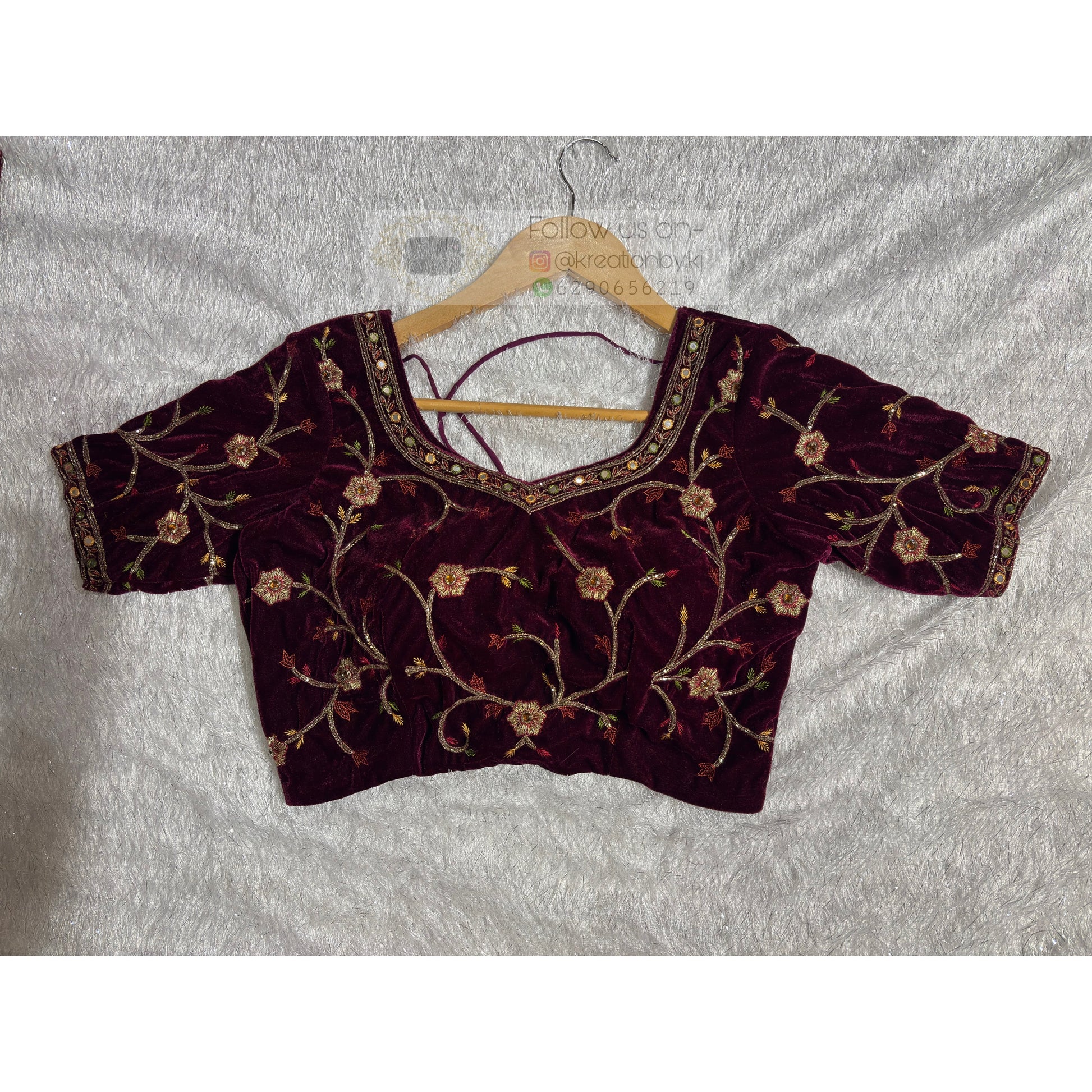 Velevt Blouse kreationbykj