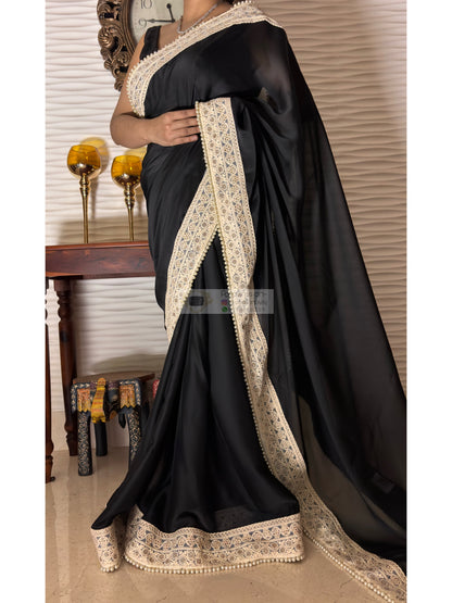 Black Georgette Saree