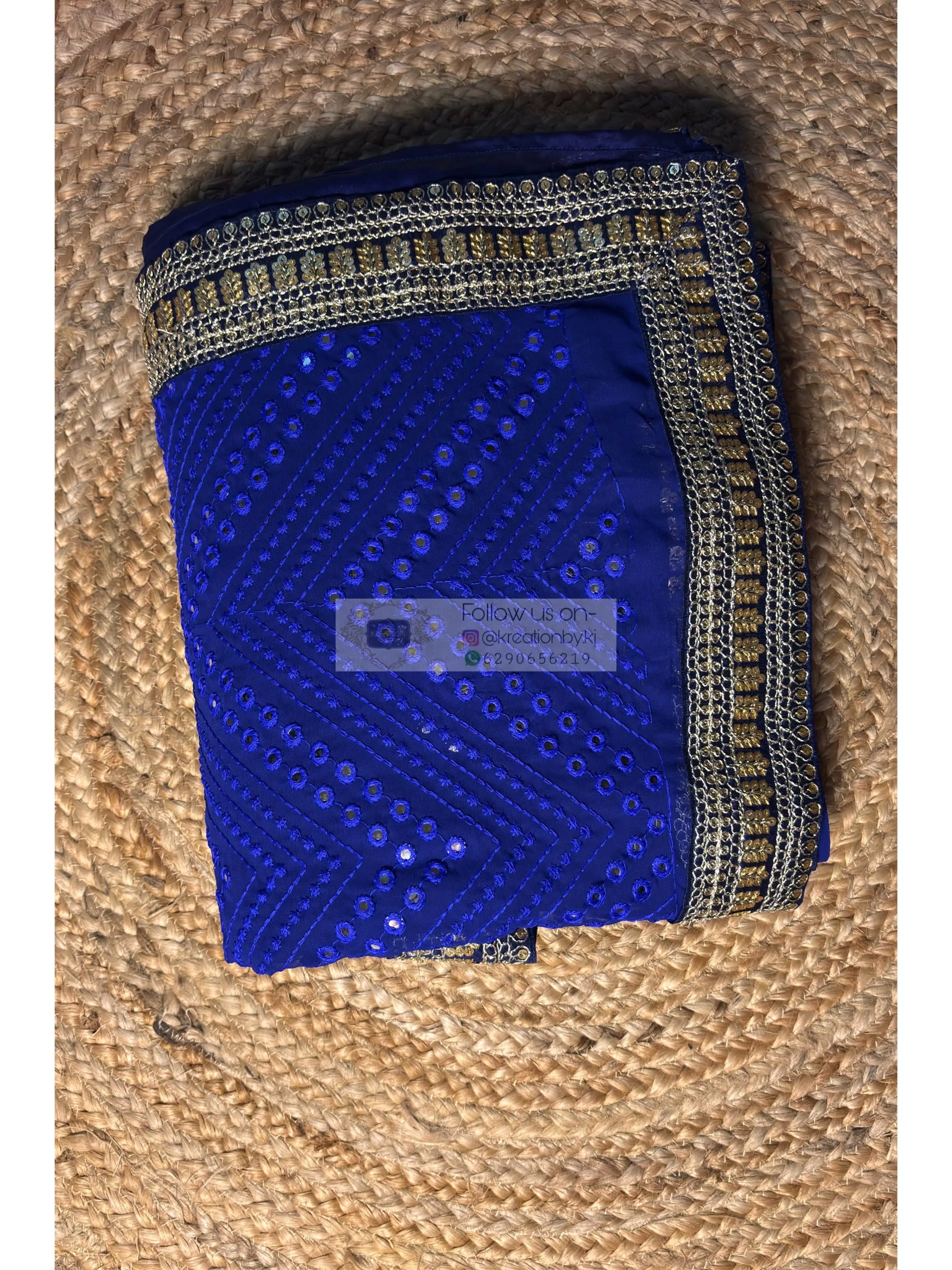 Siyahi Ombre Sheesh Saree Kreation by KJ