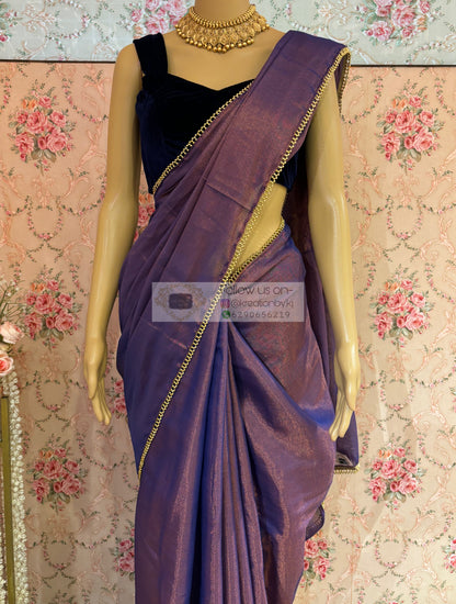 Dual Tone Tissue Saree