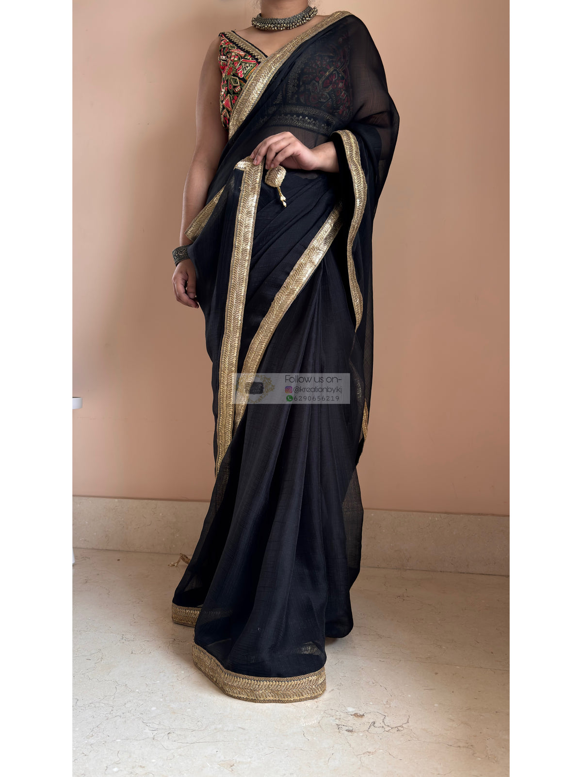 Black georgette