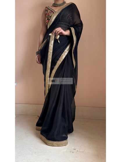 Black georgette