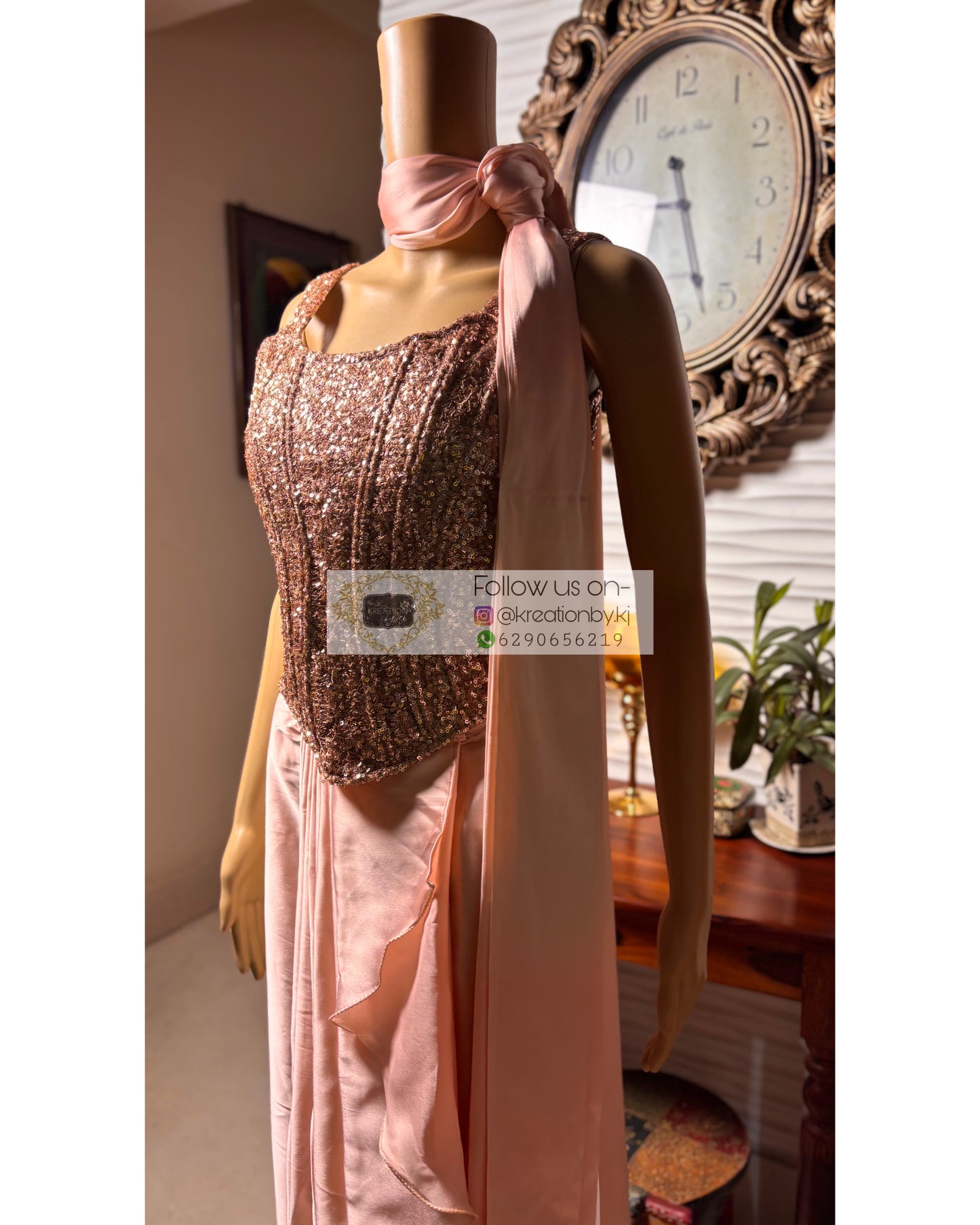 Peach Elsa Drape Set