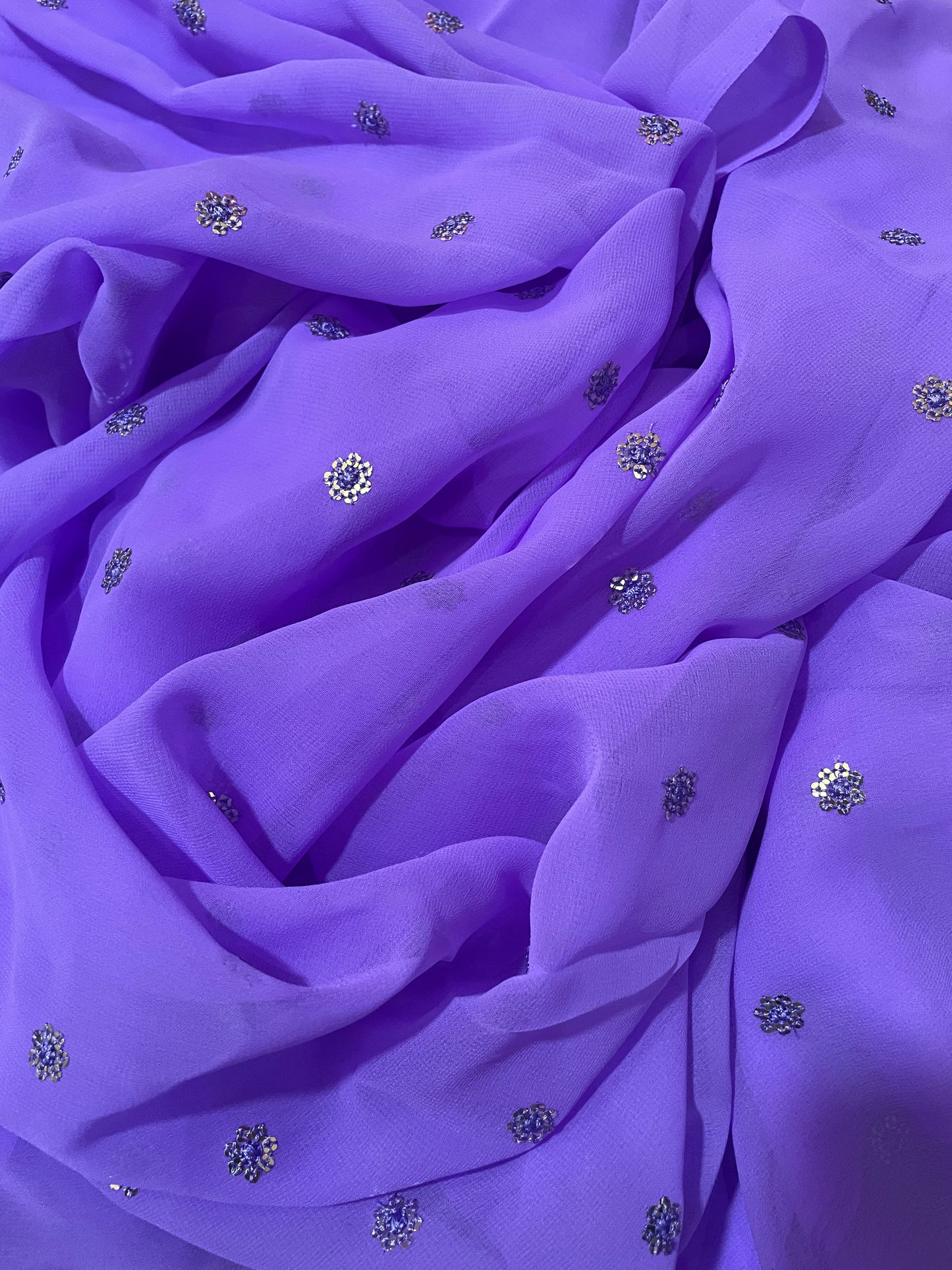 Lavender Ragini Georgette Saree